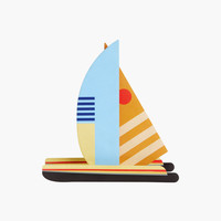 Studio Roof 3D Sailboat Puzzle | Halfmoon Catamaran