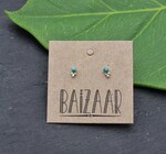 Earrings | Turquoise Stone Studs | Sterling Silver