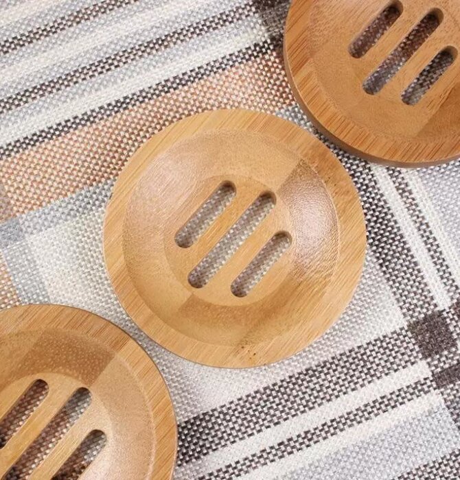 Soap Dish | Natural Bamboo | Round