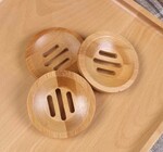 Round Soap Dish | Natural Bamboo