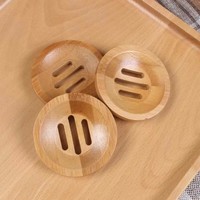 PLENTY Round Soap Dish | Natural Bamboo