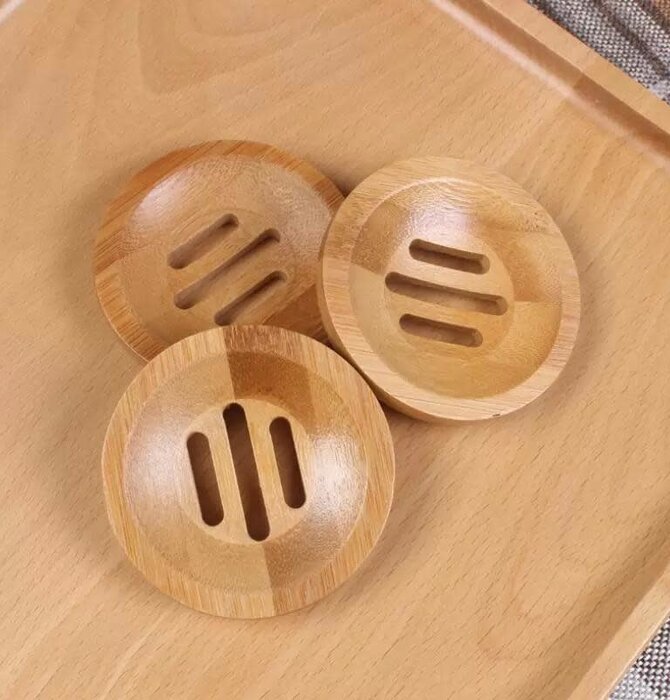 Soap Dish | Natural Bamboo | Round
