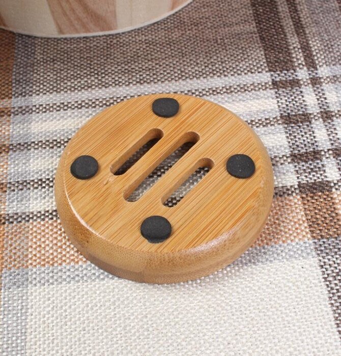 Soap Dish | Natural Bamboo | Round