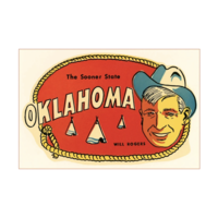 Found Image Art Print | Sooner State - Will Rogers