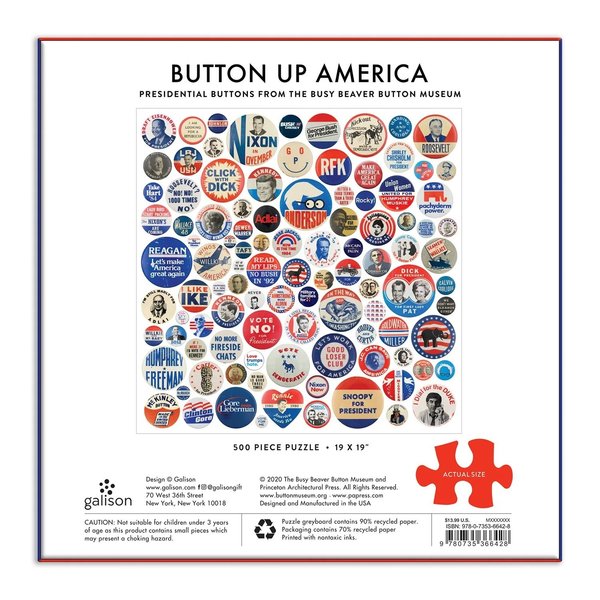 Chronicle Books Puzzle | 500pc | Button Up America