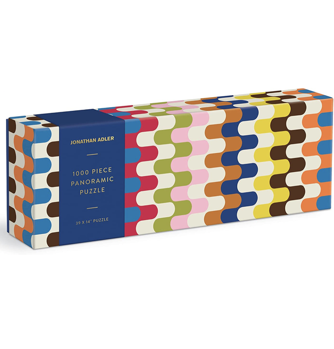 Puzzle | 1000pc Panoramic | Jonathan Adler Bargello