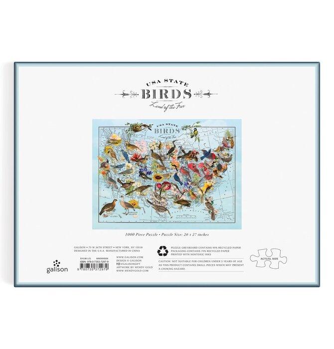 Puzzle | 1000pc | USA State Birds