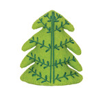 Figure | Wool Felt Tree | Embroidered Green