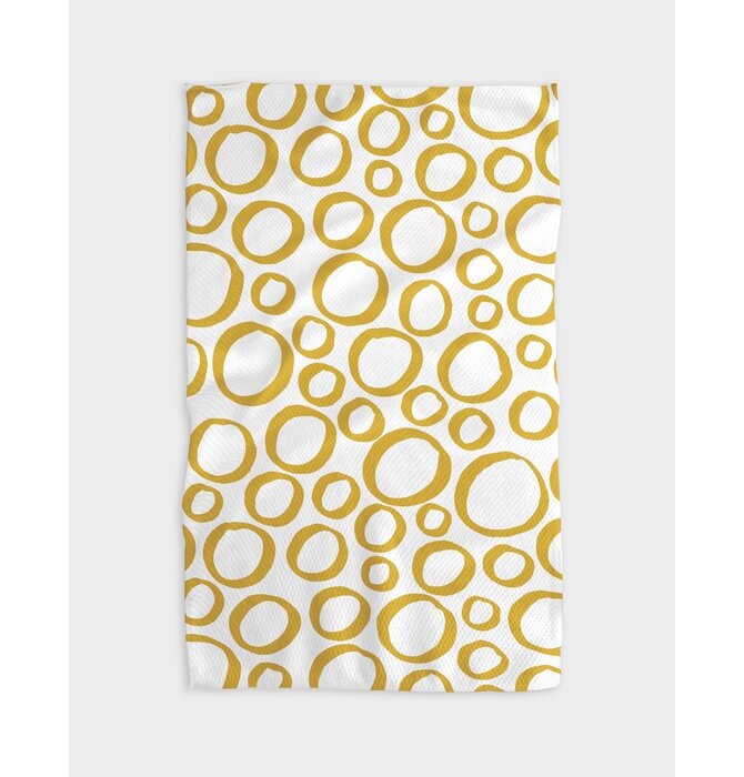 Microfiber Tea Towel | Yellow Pebbles