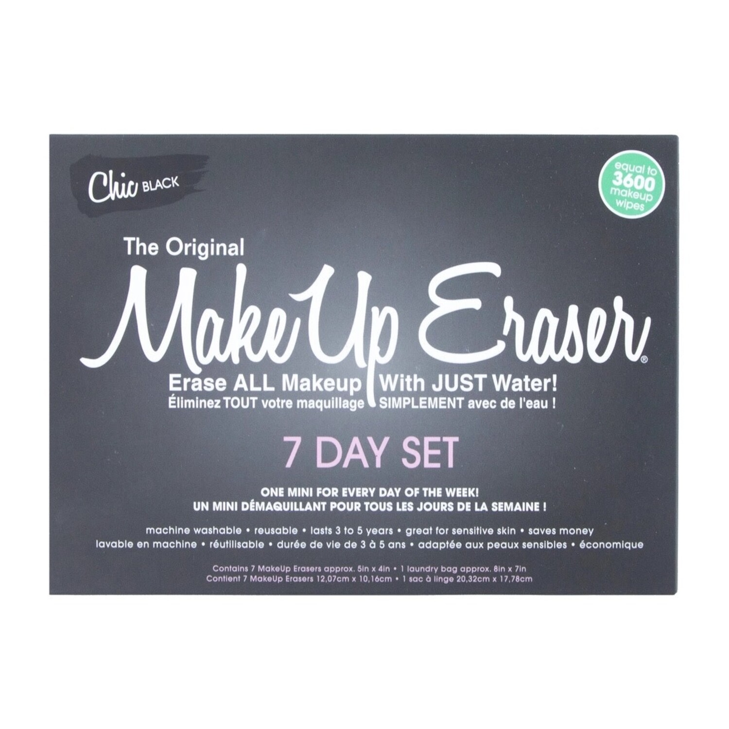Makeup Eraser 7Day Set Chic Black PLENTY Mercantile & Venue