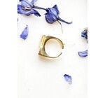 Ring | Raw Brass Adjustable | "Building Blocks"