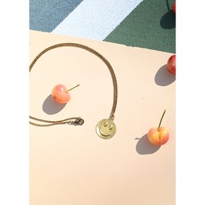 Peter And June Necklace | Raw Brass | "Happy"