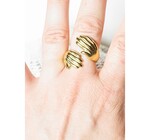 Ring | Raw Brass Adjustable | "Hold Your Hand"