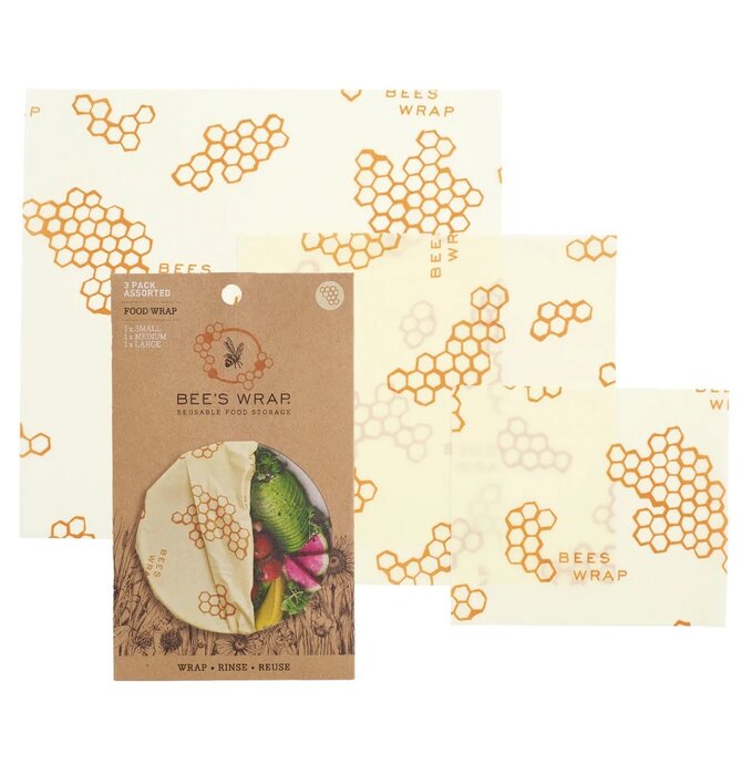 Bees Wrap | Honeycomb Print | 3-Pack Assorted