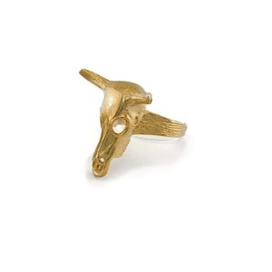 Peter And June Ring | Raw Brass Adjustable | Steer