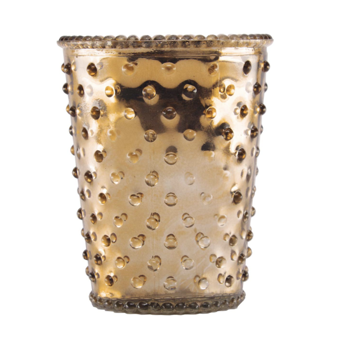 Candle | Hobnail Glass Jar | Latte