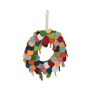 Creative Co-Op Wreath | Colorful Scallops