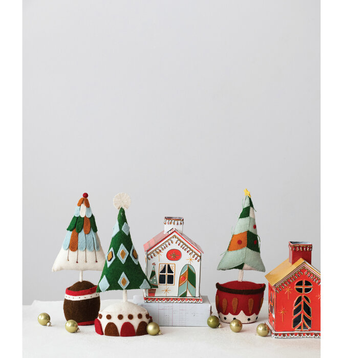 Tree | Potted Felt Embroidered