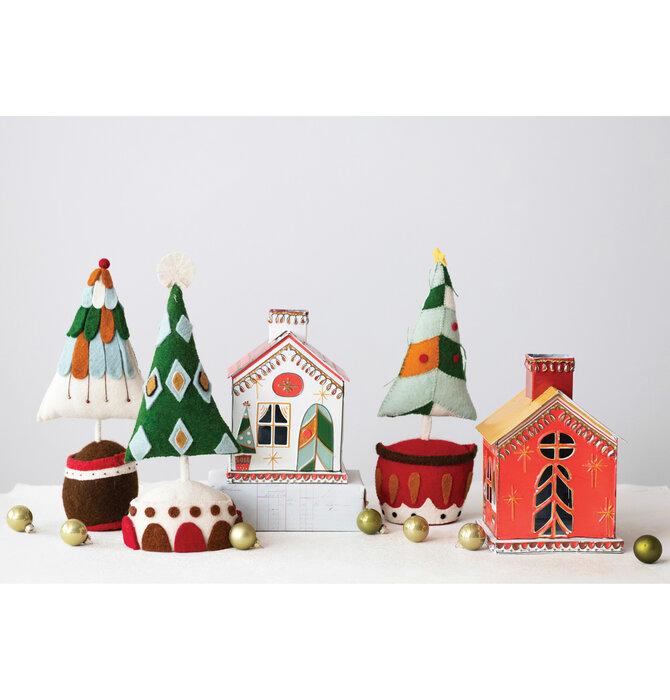 Tree | Potted Felt Embroidered