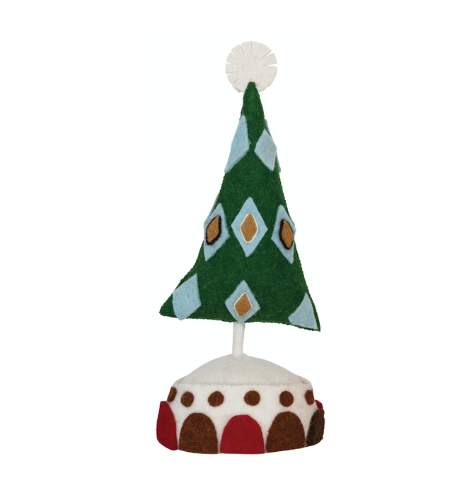 Tree | Potted Felt Embroidered