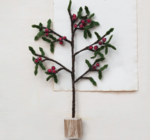 Tree | Brown Felt + Red Berries