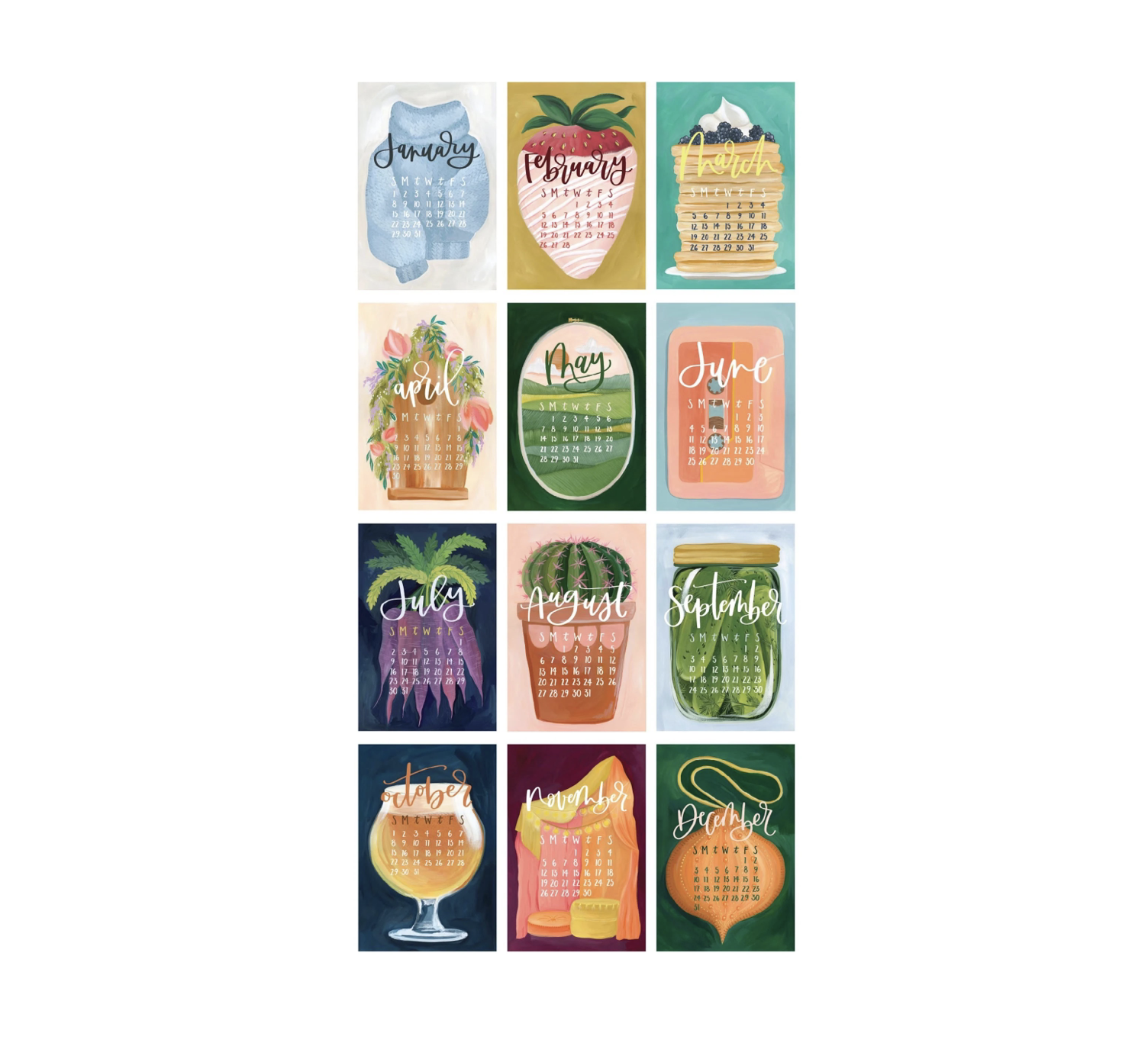 Wall Calendar | XL Refill 2023 | Homemade - PLENTY Mercantile & Venue