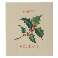Creative Co-Op Cellulose Cloth | Botanical Holiday