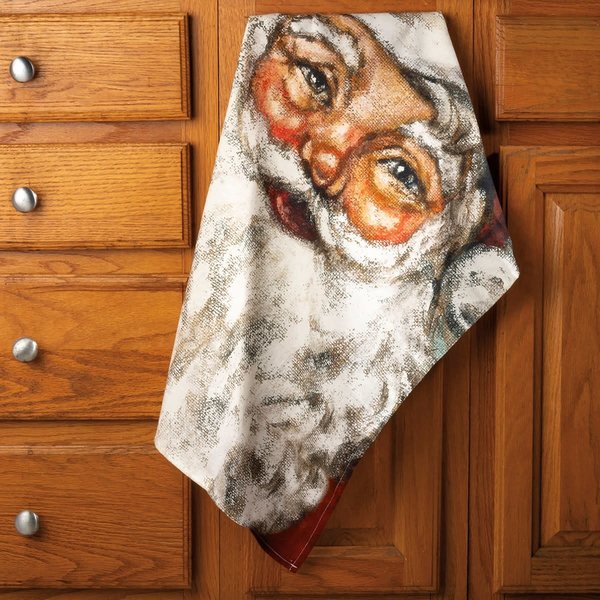 Primitives by Kathy Tea Towel | Santa