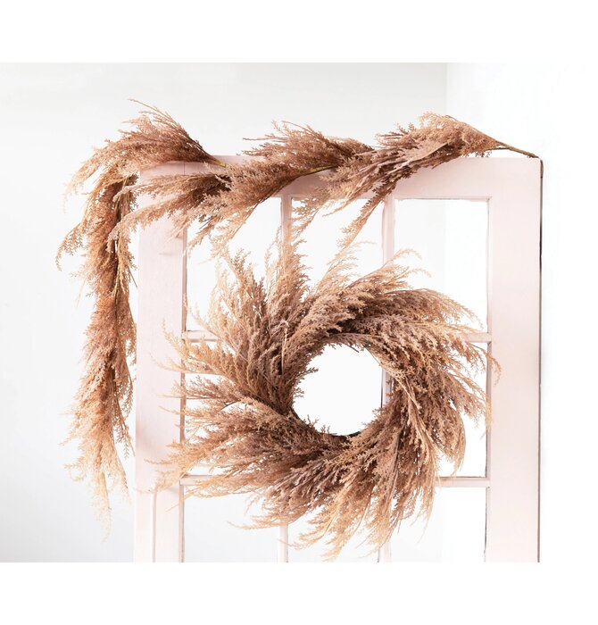 Wreath | Faux Pampas Grass | Blush