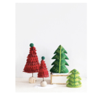 Figure | Wool Felt Tree | Embroidered Green