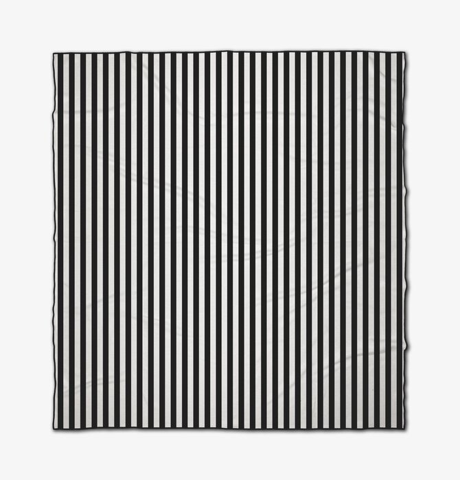 Microfiber Beach Blanket | Black Stripes