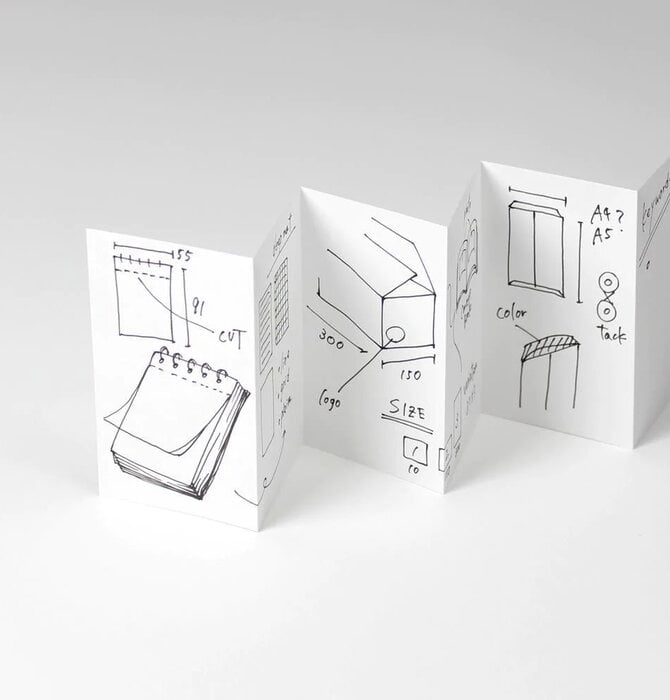 Notebook | Accordion Memo | Ash Light Blue