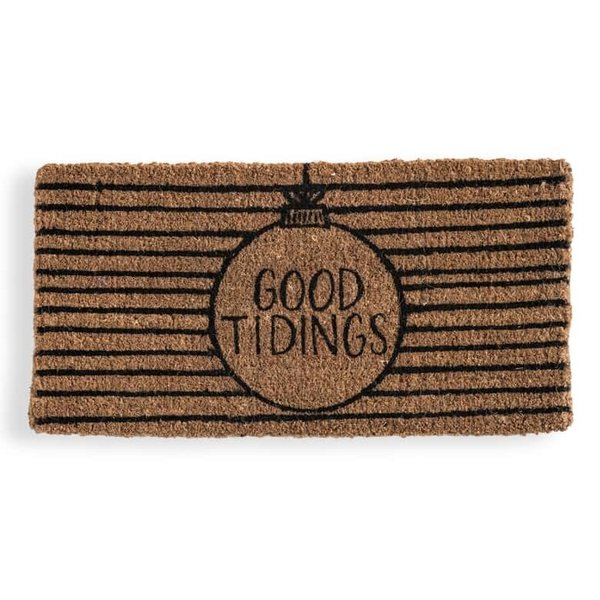Creative Co-Op Doormat | Natural Coir | Good Tidings