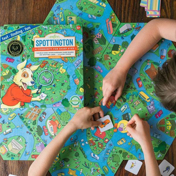 Spottington Seek and Find Award Winning Board Game eeBoo for Kids 5+