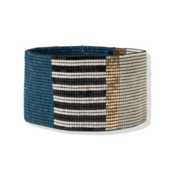 Ink + Alloy Stretch Bracelet | Striped Color Block