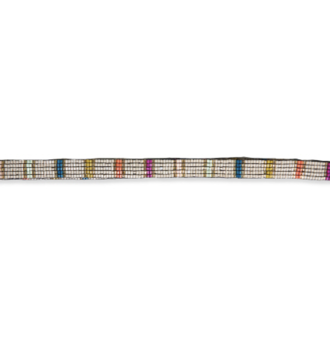Hat Band | Cream Rainbow Stripe