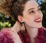 Earrings | Beaded Fringe | Black + Peacock + Rust
