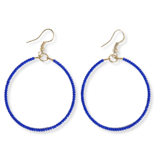 Earrings | Beaded Hoop Dangle