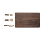 Cutting Board + Cheese Knives Set