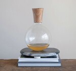Decanter | Glass + Mango Wood