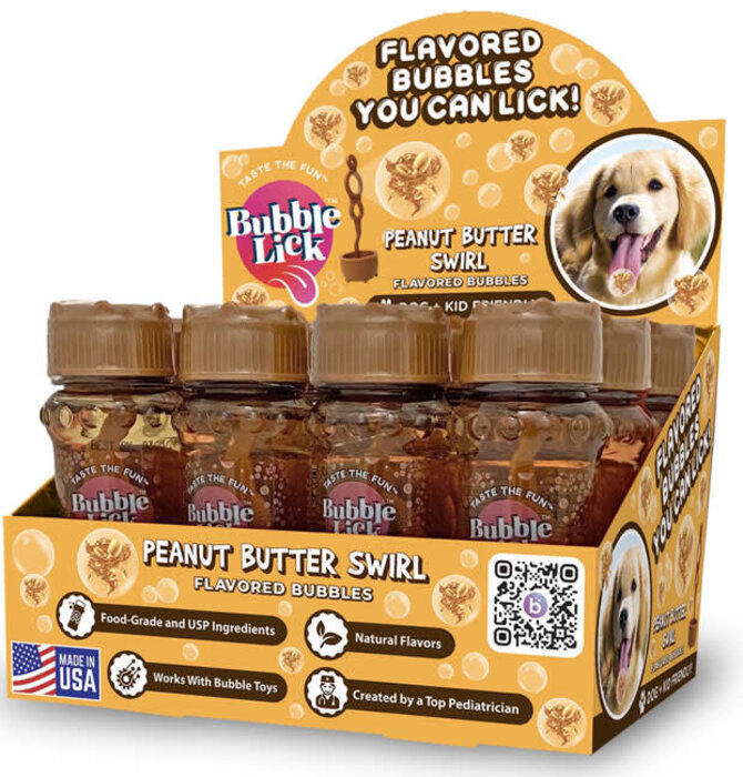 Flavored Bubbles | BubbleLick | Peanut Butter Swirl