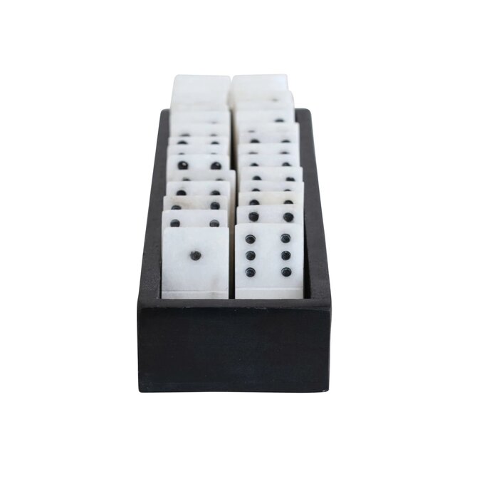 Alabaster Domino Set | Soapstone Box