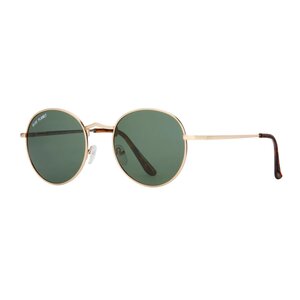Blue Planet Eyewear Sunglasses | "Ash" | Matte Gold | Grey/Green Lens