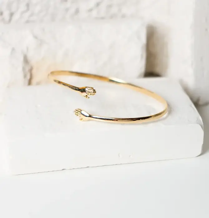 Bracelet Cuff | 24K Gold Plate | "I Wanna Hold Your Hand"