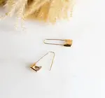 Earrings | Dangle 24KGP | Safety Pin