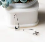 Earrings | Silver Plate | "Sid" Safety Pin