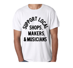 T-Shirt | "Support Local" | White