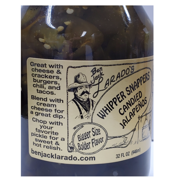 Candied Jalapeños | "Whipper Snappers" | Large