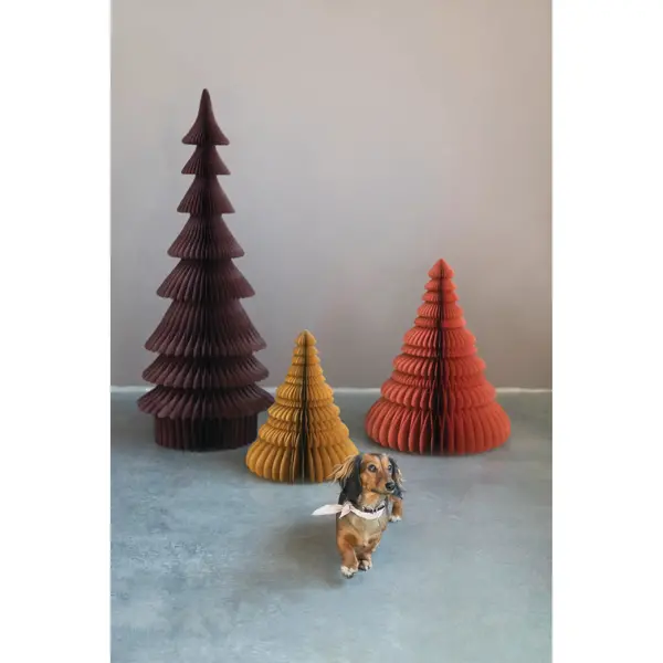 Creative Co-Op Tree | Paper Honeycomb | Antique Gold