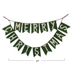 Banner | Felt Merry Christmas | Green & White